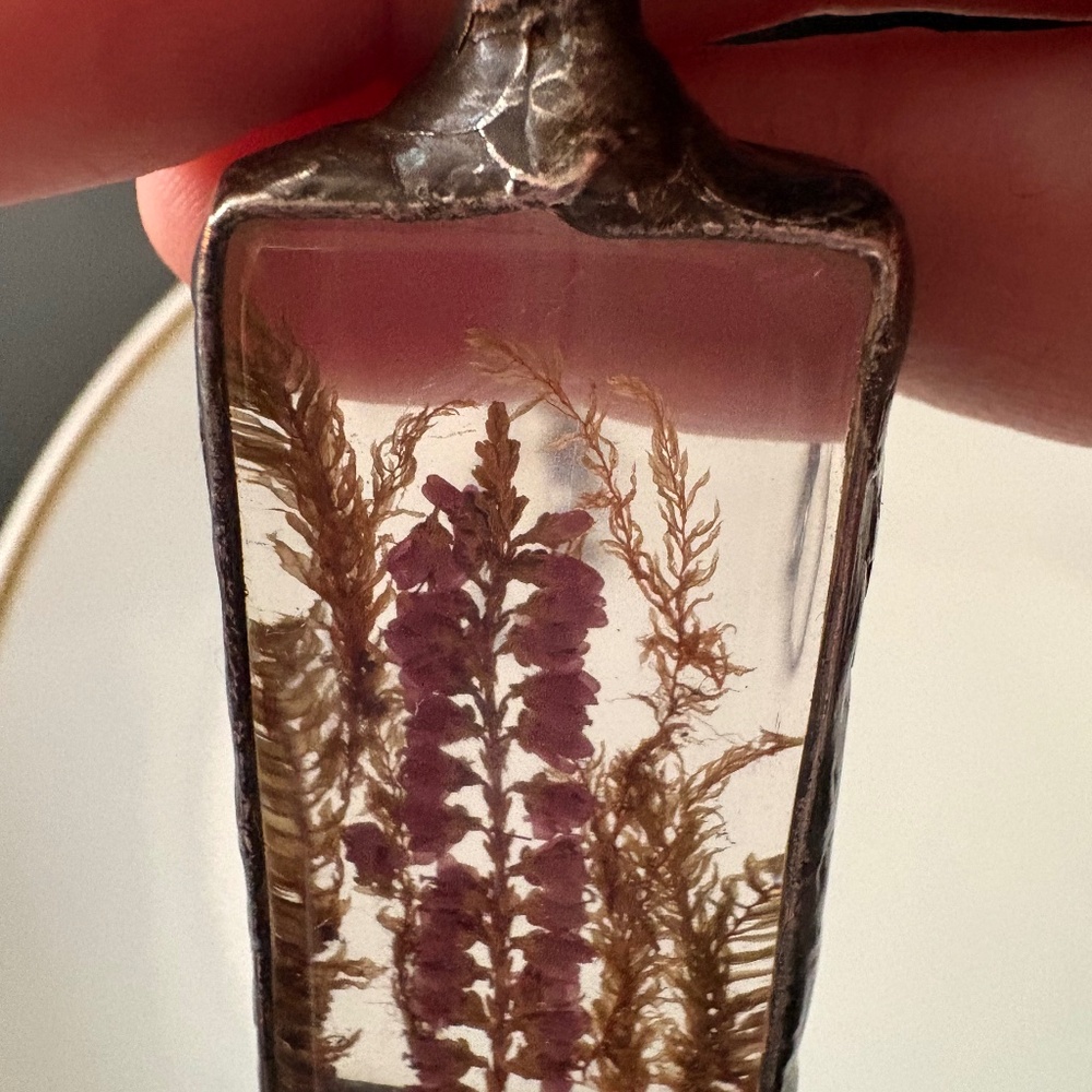Heather Terrarium Pendant Soldered Necklace